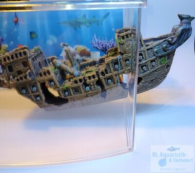 Aquarium Deko magnetisches Schiffswrack 2-teilig Aquarium Deko magnetisches Schiffswrack 2-teilig