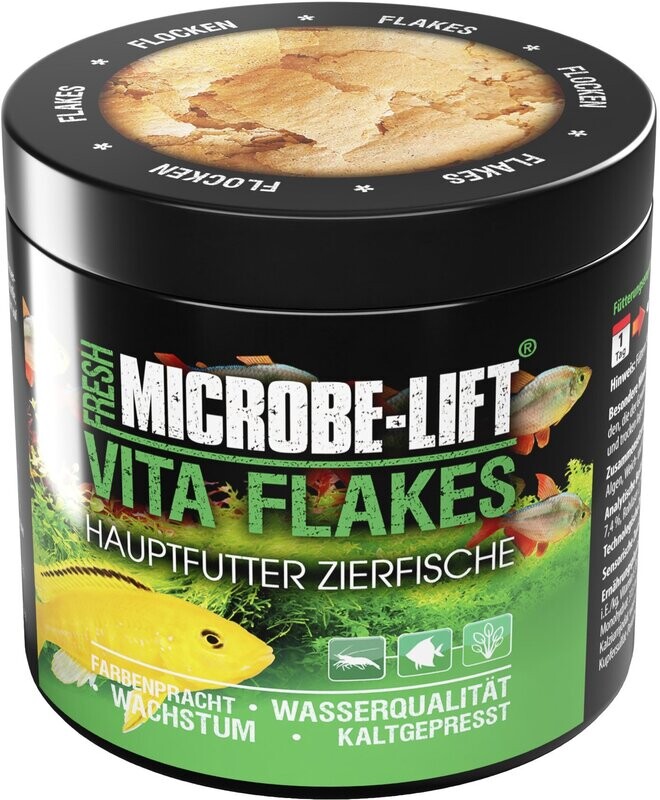 Microbe-Lift Vita Flakes Hauptfutter Zierfische Flockenfutter 250 ml Microbe-Lift Vita Flakes Hauptfutter Zierfische Flockenfutter 250 ml