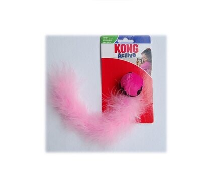 KONG Cat Active Wild Tails Katzenspielzeug mit extra langem Federschwanz Pink KONG Cat Active Wild Tails Katzenspielzeug mit extra langem Federschwanz Pink