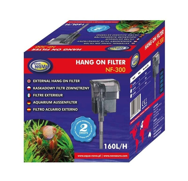 Aqua Nova Hang-On-Außenfilter NF-300 (160 L / h) Aqua Nova Hang-On-Außenfilter NF-300 (160 L / h)