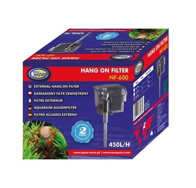 Aqua Nova Hang-On-Außenfilter NF-600 (450 L / h) Aqua Nova Hang-On-Außenfilter NF-600 (450 L / h)