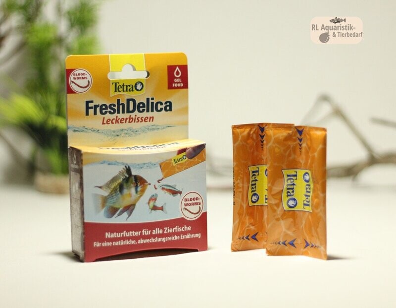 FreshDelica Fischfutter nährstoffreiches Gelfutter FreshDelica Fischfutter nährstoffreiches Gelfutter "Blood Worms" 48 g (16 x 3g)