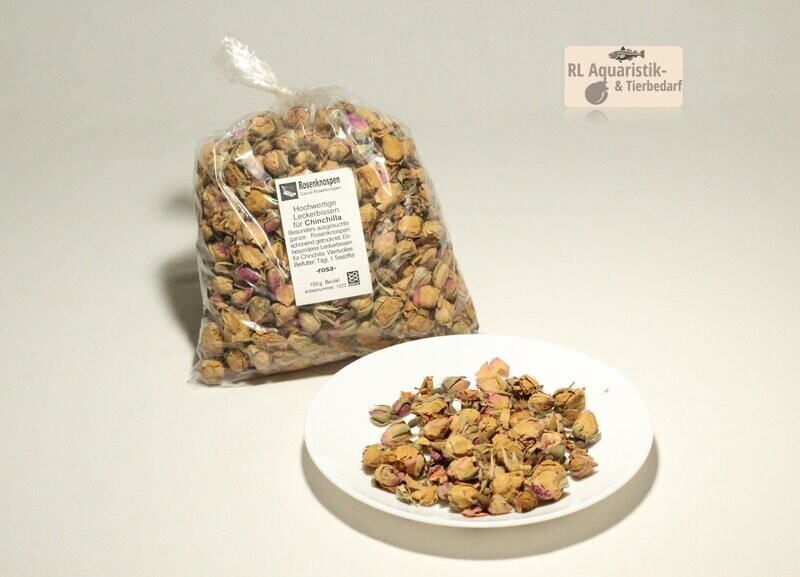 Hochwertiger Chinchilla Leckerbissen Rosenknospen getrocknet 150 g rosa Hochwertiger Chinchilla Leckerbissen Rosenknospen getrocknet 150 g rosa