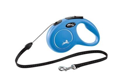 Flexi NEW CLASSIC Seil-Roll-Leine Hundeleine S (max. 12 Kg) 5 Meter Blau Flexi NEW CLASSIC Seil-Roll-Leine Hundeleine S (max. 12 Kg) 5 Meter Blau