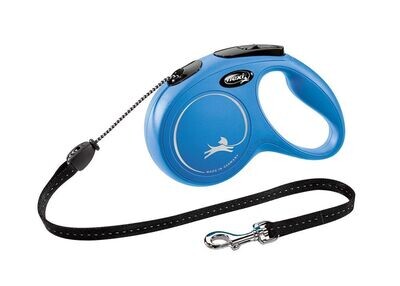 Flexi NEW CLASSIC Seil-Roll-Leine Hundeleine M (max. 20 Kg) 5 Meter Blau Flexi NEW CLASSIC Seil-Roll-Leine Hundeleine M (max. 20 Kg) 5 Meter Blau