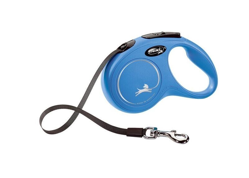 Flexi NEW CLASSIC Gurt-Roll-Leine Hundeleine S (max. 15 Kg) 5 Meter Blau Flexi NEW CLASSIC Gurt-Roll-Leine Hundeleine S (max. 15 Kg) 5 Meter Blau