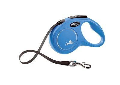 Flexi NEW CLASSIC Gurt-Roll-Leine Hundeleine S (max. 15 Kg) 5 Meter Blau Flexi NEW CLASSIC Gurt-Roll-Leine Hundeleine S (max. 15 Kg) 5 Meter Blau