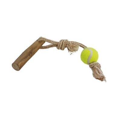 Nobby Hundespielzeug / Kaupielzeug Kaffeeholz mit Seil und Ball Größe Nobby Hundespielzeug / Kaupielzeug Kaffeeholz mit Seil und Ball Größe "S"
