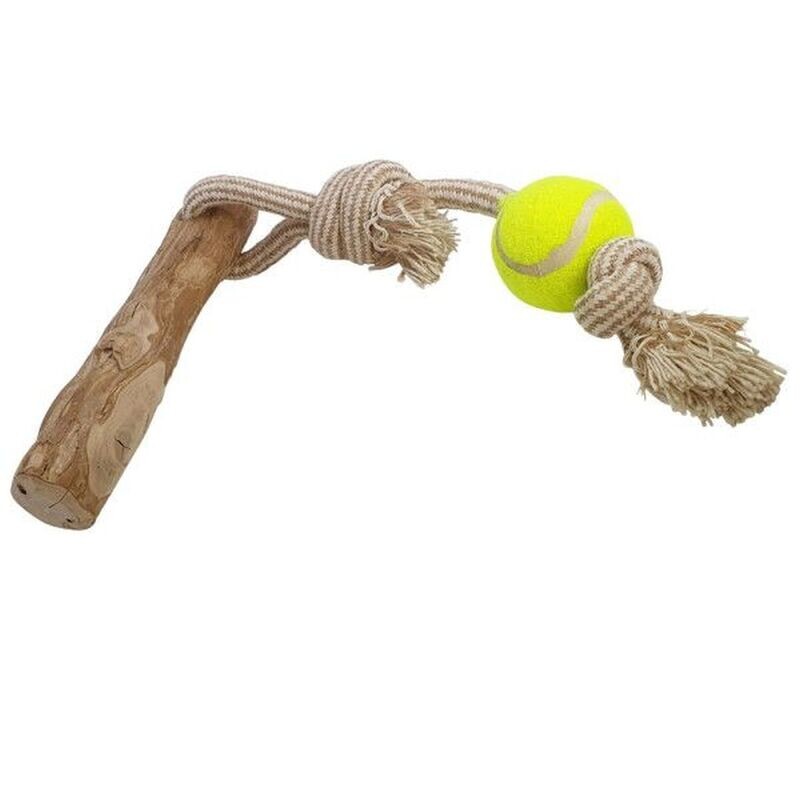 Nobby Hundespielzeug / Kaupielzeug Kaffeeholz mit Seil und Ball Größe Nobby Hundespielzeug / Kaupielzeug Kaffeeholz mit Seil und Ball Größe "L"