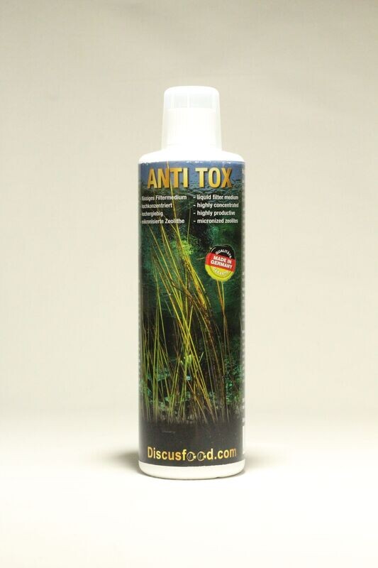 Discusfood Anti Tox – Flüssiges Filtermedium für alle Aquarien 500ml Discusfood Anti Tox – Flüssiges Filtermedium für alle Aquarien 500ml