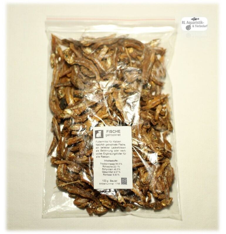 Rebie Katzensnack Ganze Fische getrocknet für Katzen im 100 g Beutel Rebie Katzensnack Ganze Fische getrocknet für Katzen im 100 g Beutel