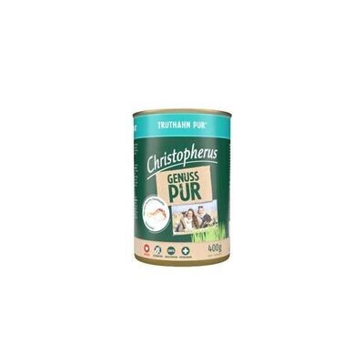 6 x Christopherus Truthahn PUR Nassfutter für Hunde 400 g Dose 6 x Christopherus Truthahn PUR Nassfutter für Hunde 400 g Dose