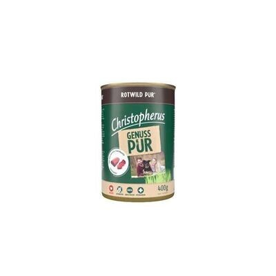 6 x Christopherus Rotwild PUR Nassfutter für Hunde 400 g Dose 6 x Christopherus Rotwild PUR Nassfutter für Hunde 400 g Dose