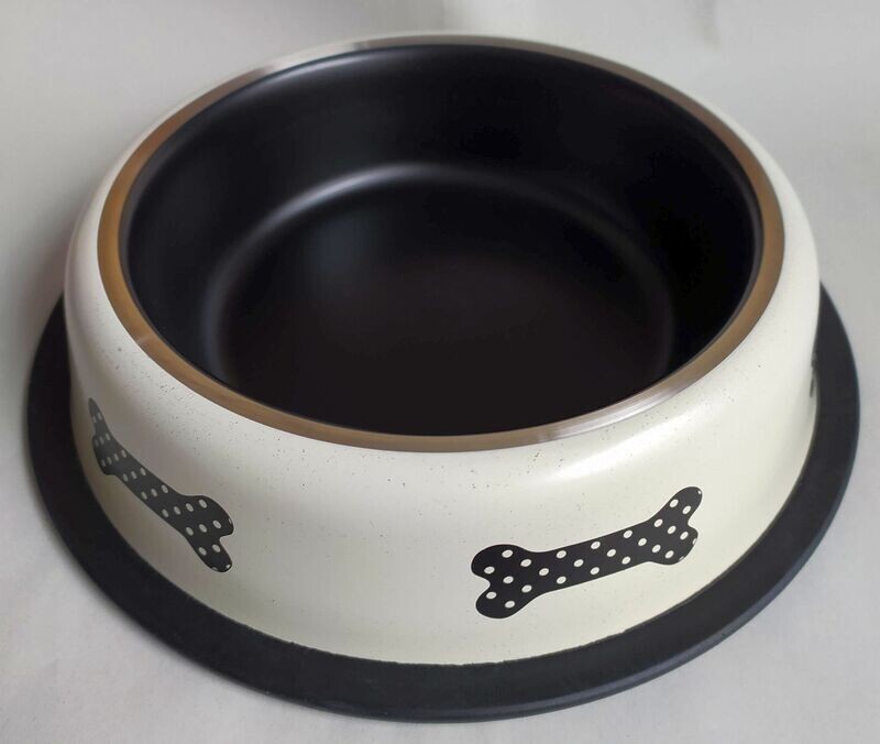 Edelstahl Napf / Futternapf für Hunde (und Katzen) Edelstahl Napf / Futternapf für Hunde (und Katzen) "Bone" 1,5 Liter