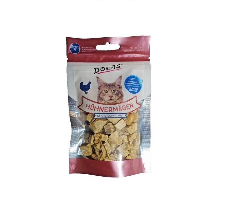 Dokas Cat Snack für Katzen gefriergetrocknete Hühnermägen 12 g Dokas Cat Snack für Katzen gefriergetrocknete Hühnermägen 12 g