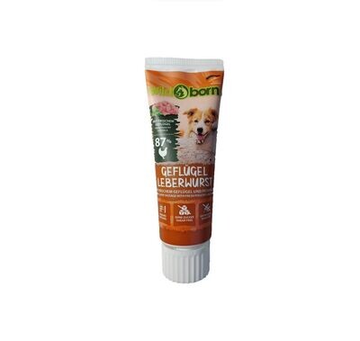 Wildborn Premium Hundesnack Geflügel-Leberwurst für Hunde in der Tube 75 g Wildborn Premium Hundesnack Geflügel-Leberwurst für Hunde in der Tube 75 g