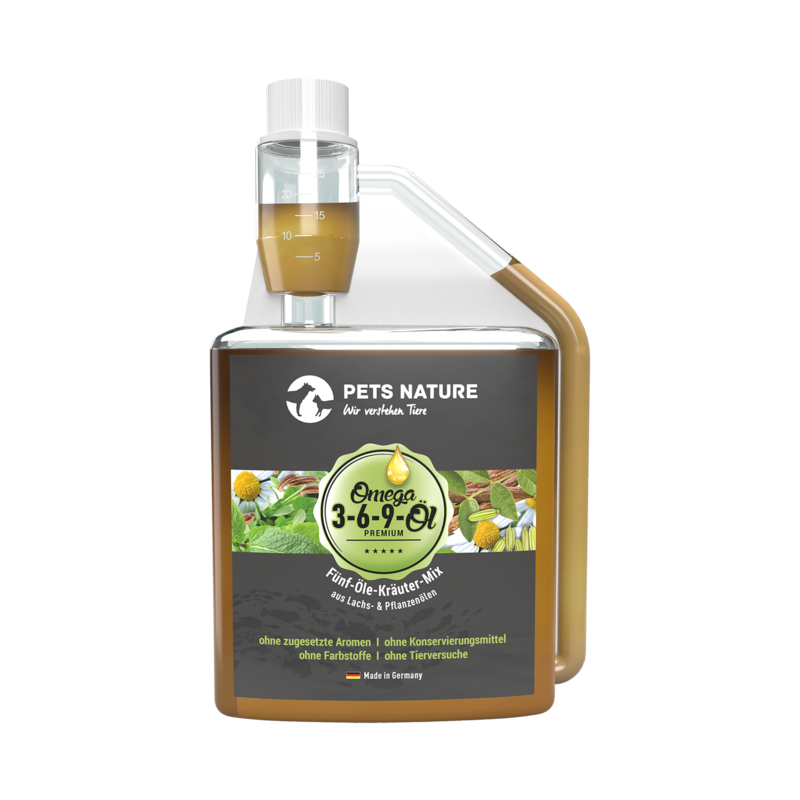 Pets Nature Omega 3-6-9-Öl Futterzusatz für Hunde & Katzen 500ml Pets Nature Omega 3-6-9-Öl Futterzusatz für Hunde & Katzen 500ml