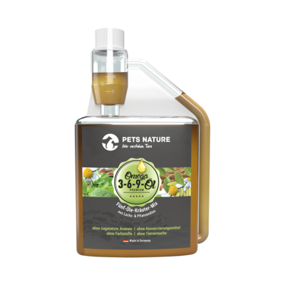 Pets Nature Omega 3-6-9-Öl Futterzusatz für Hunde & Katzen 500ml Pets Nature Omega 3-6-9-Öl Futterzusatz für Hunde & Katzen 500ml