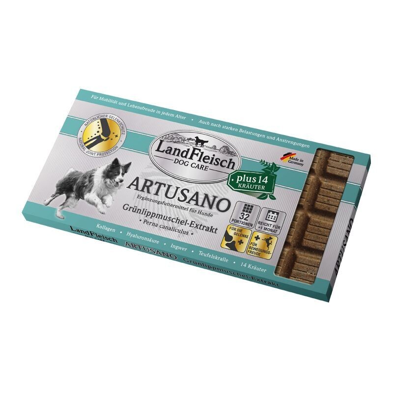 Landfleisch Dog Care Artusano 200g mit Grünlippmuschel-Extrakt Landfleisch Dog Care Artusano 200g mit Grünlippmuschel-Extrakt