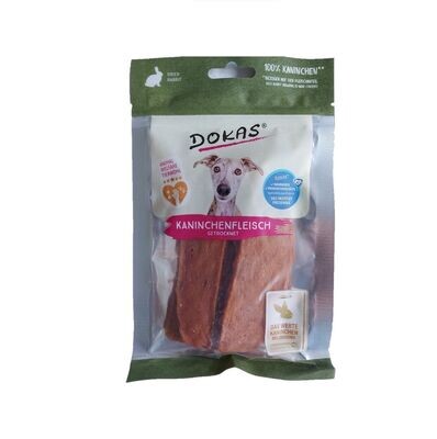 Dokas Dog Hundesnack Kaninchenfleisch getrocknet 70g Dokas Dog Hundesnack Kaninchenfleisch getrocknet 70g