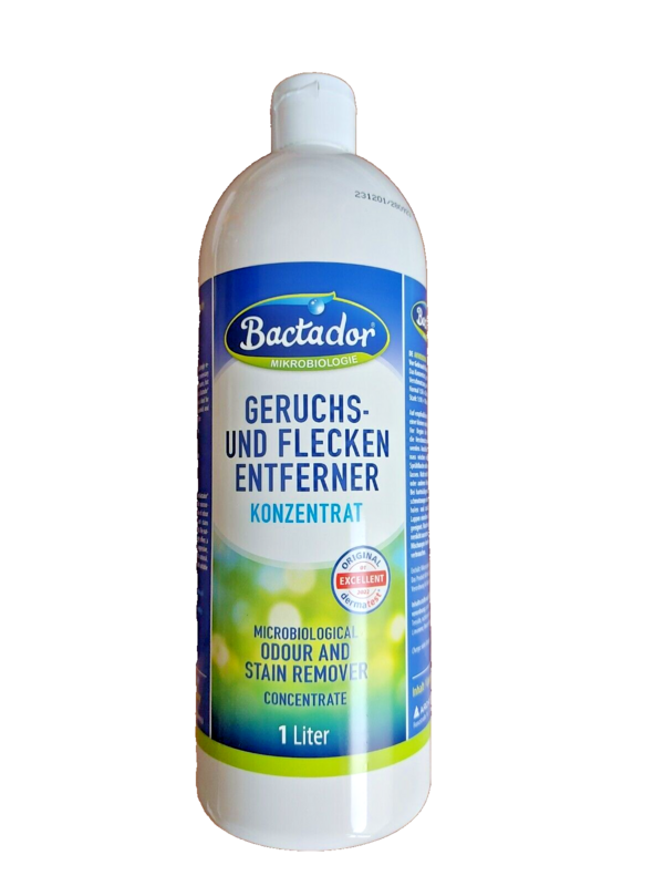 Bactador Geruchs- und Fleckenentferner Konzentrat 1 Liter Bactador Geruchs- und Fleckenentferner Konzentrat 1 Liter