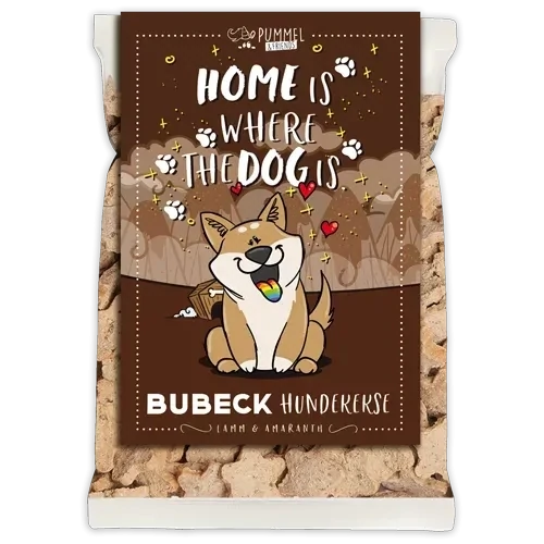 BUBECK Hundekekse Lamm & Amaranth BUBECK Hundekekse Lamm & Amaranth "Home is where the dog is" 210g