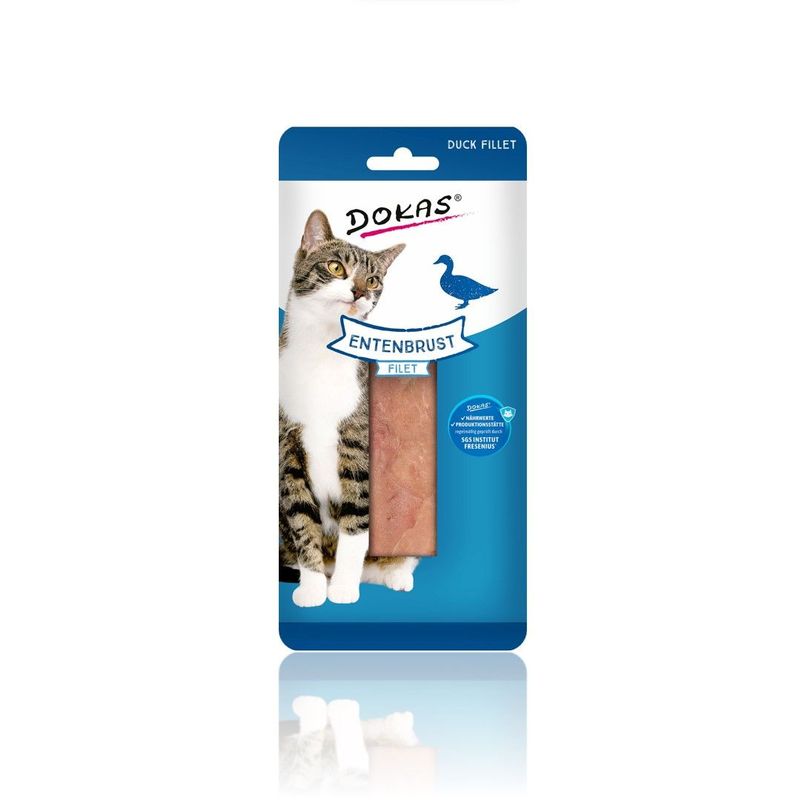 Dokas Cat Katzensnack 100% gekochtes Entenbrust Filet 22 g Dokas Cat Katzensnack 100% gekochtes Entenbrust Filet 22 g