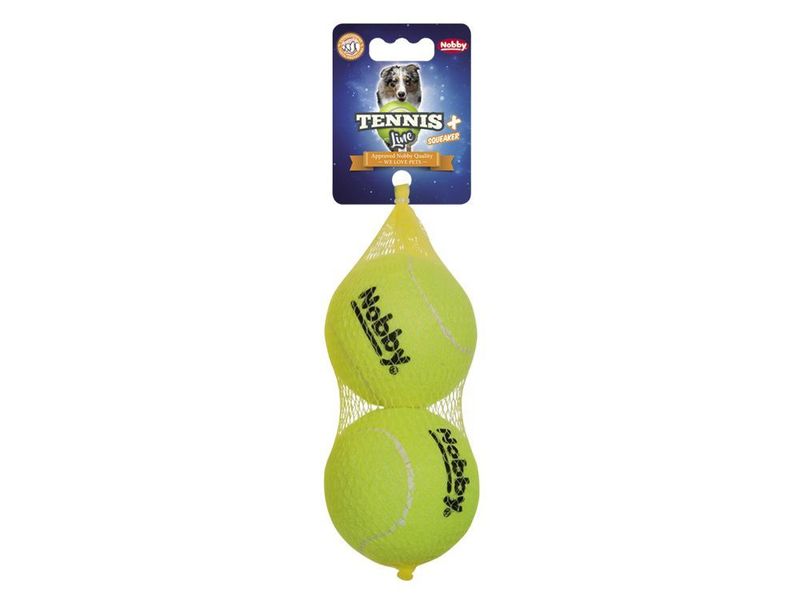 Nobby Hundespielzeug Tennisbälle gelb mit Quietscher 2er Netz Gr. L (Ø ca. 9 cm) Nobby Hundespielzeug Tennisbälle gelb mit Quietscher 2er Netz Gr. L (Ø ca. 9 cm)