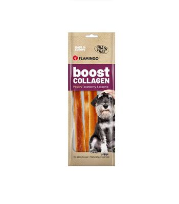 Flamingo Hundesnack Boost Collagen Streifen mit Huhn & Kollagen 60 g Flamingo Hundesnack Boost Collagen Streifen mit Huhn & Kollagen 60 g