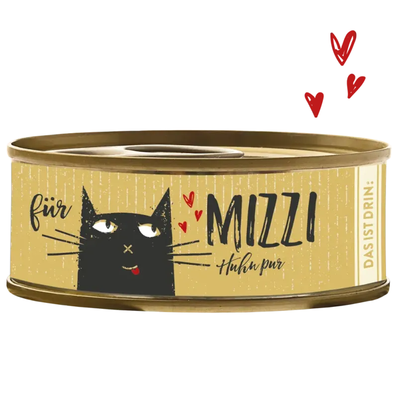 Bubeck Katzen-Nassfutter Bubeck Katzen-Nassfutter "Mizzi" 6 x 100g Dose "HUHN PUR"