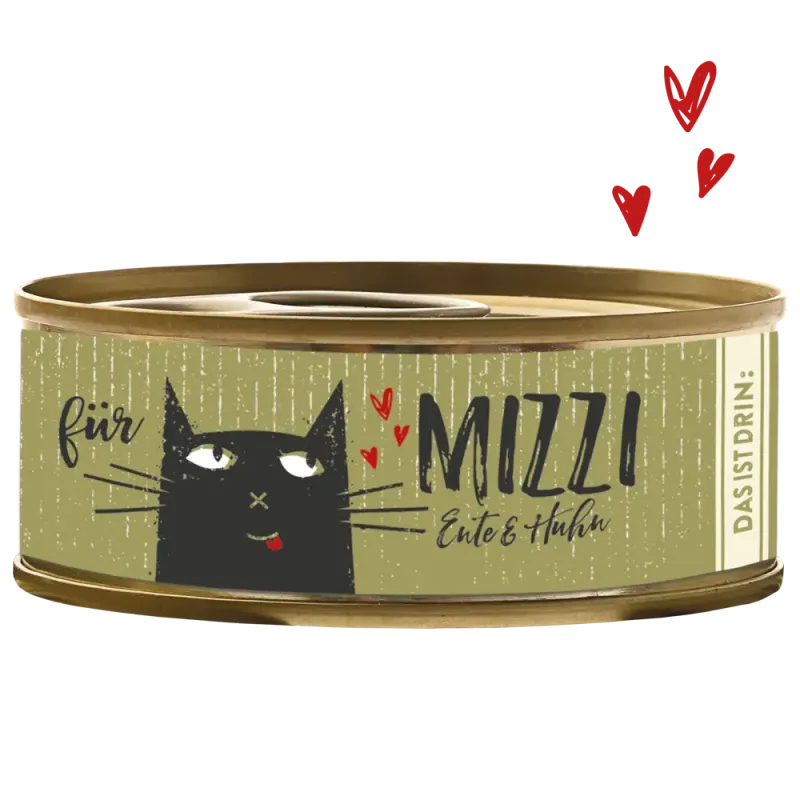 Bubeck Katzen-Nassfutter Bubeck Katzen-Nassfutter "Mizzi" 6 x 100g Dose "ENTE & HUHN"