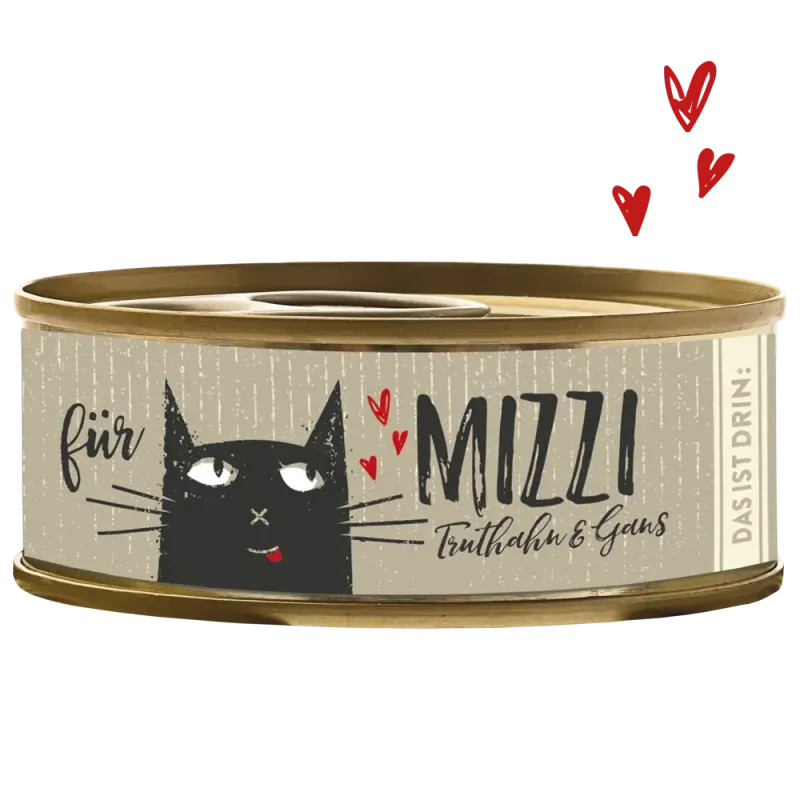 Bubeck Katzen-Nassfutter Bubeck Katzen-Nassfutter "Mizzi" 6 x 100g Dose "TRUTHAHN & GANS"