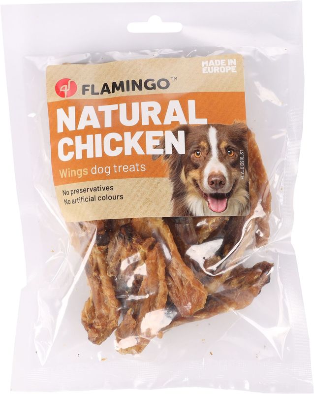 Flamingo Hundesnacks Nature Hühnerflügel getrocknet 100 g Flamingo Hundesnacks Nature Hühnerflügel getrocknet 100 g