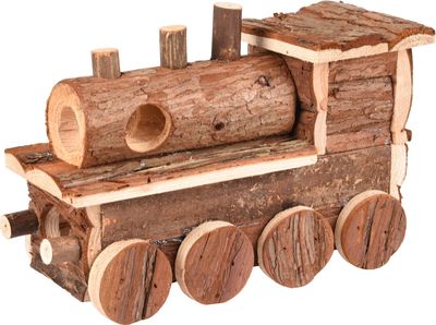 Nagetierhaus Lokomo Braun aus Rindenholz für kleinere Nager 25,5x11x16cm Nagetierhaus Lokomo Braun aus Rindenholz für kleinere Nager 25,5x11x16cm