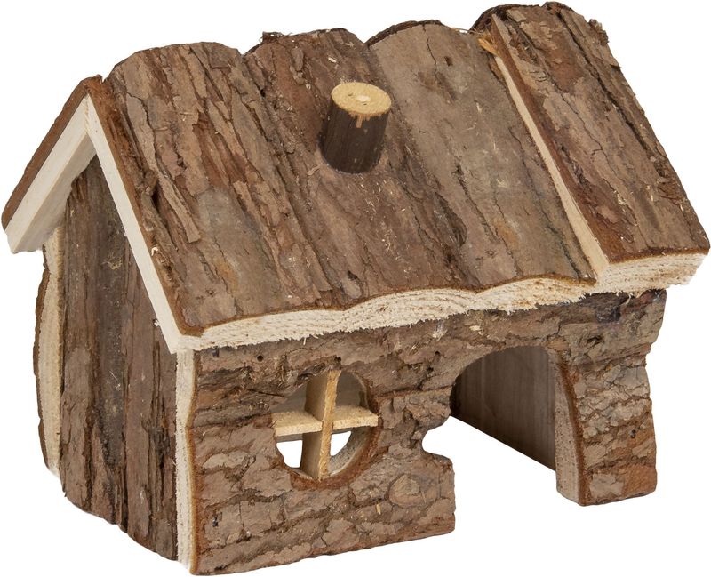 Nagerhäuschen Grity Braun aus Rindenholz Größe S 14,5x11x11,5cm Nagerhäuschen Grity Braun aus Rindenholz Größe S 14,5x11x11,5cm