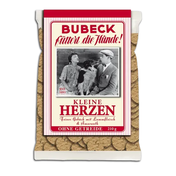BUBECK Hundekuchen kleine Herzen - getreidefrei - Leckerli für Hunde 210 g BUBECK Hundekuchen kleine Herzen - getreidefrei - Leckerli für Hunde 210 g