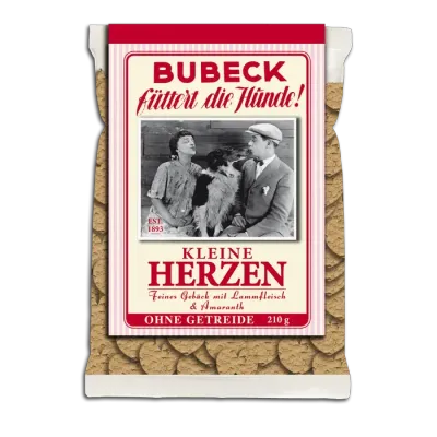 BUBECK Hundekuchen kleine Herzen - getreidefrei - Leckerli für Hunde 210 g BUBECK Hundekuchen kleine Herzen - getreidefrei - Leckerli für Hunde 210 g