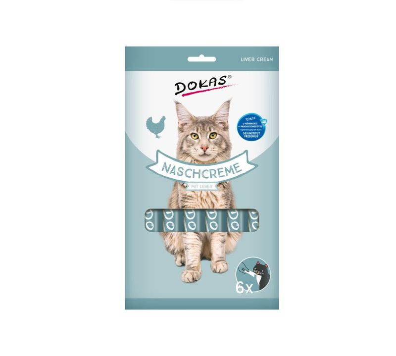 Dokas Cat Katzensnack Dokas Cat Katzensnack "Naschcreme" mit Leber 90 g (6x15g)