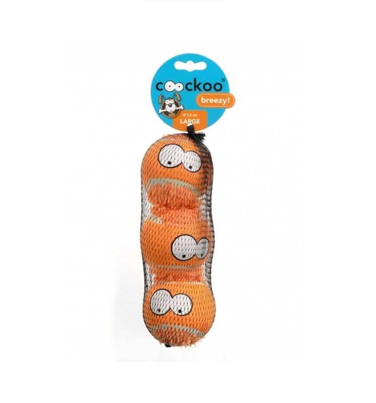 ebi Coockoo Breezy! Tennisbälle Hundespielzeug Large 3er Set / Netz Ø 7,65 cm ebi Coockoo Breezy! Tennisbälle Hundespielzeug Large 3er Set / Netz Ø 7,65 cm