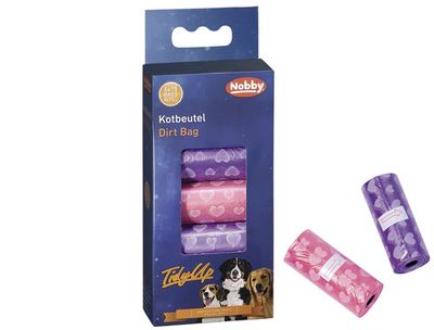 TidyUp Kotbeutel mit Herzchendruck 4 x 15 Rollen (NUR LILA) TidyUp Kotbeutel mit Herzchendruck 4 x 15 Rollen (NUR LILA)