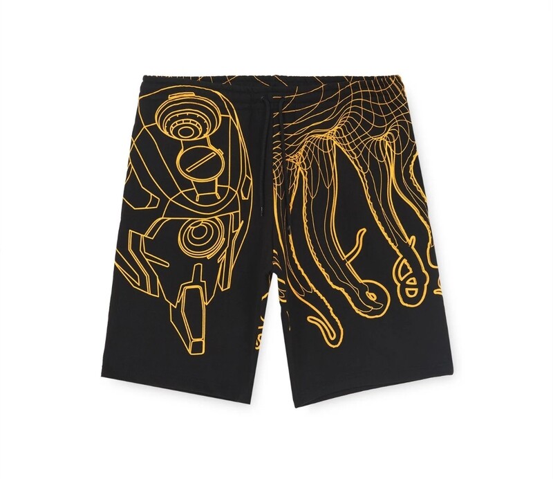 Evangelion EVA 01 Flowing Octopus Sweatshorts