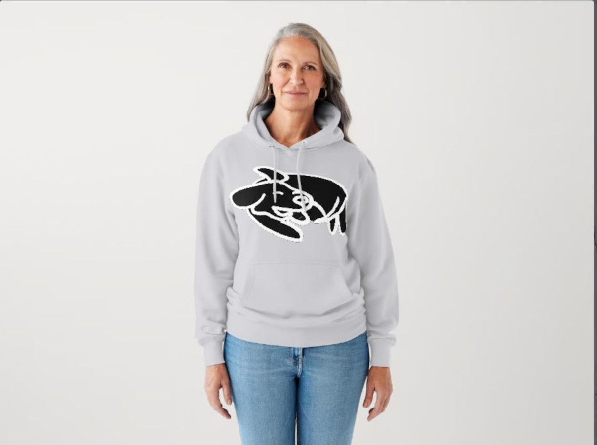 Awesome Dog Adult (Unisex) Hoodie (Heather Gray)