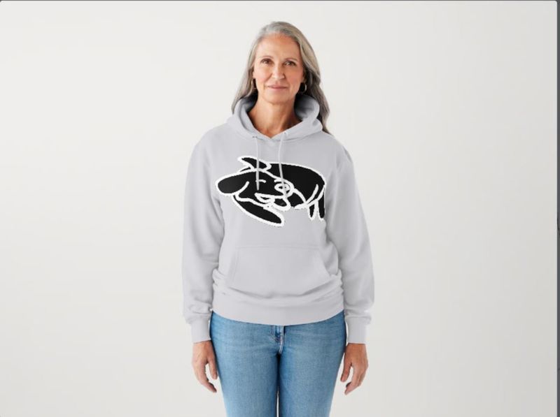 Awesome Dog Adult (Unisex) Hoodie (Heather Gray)