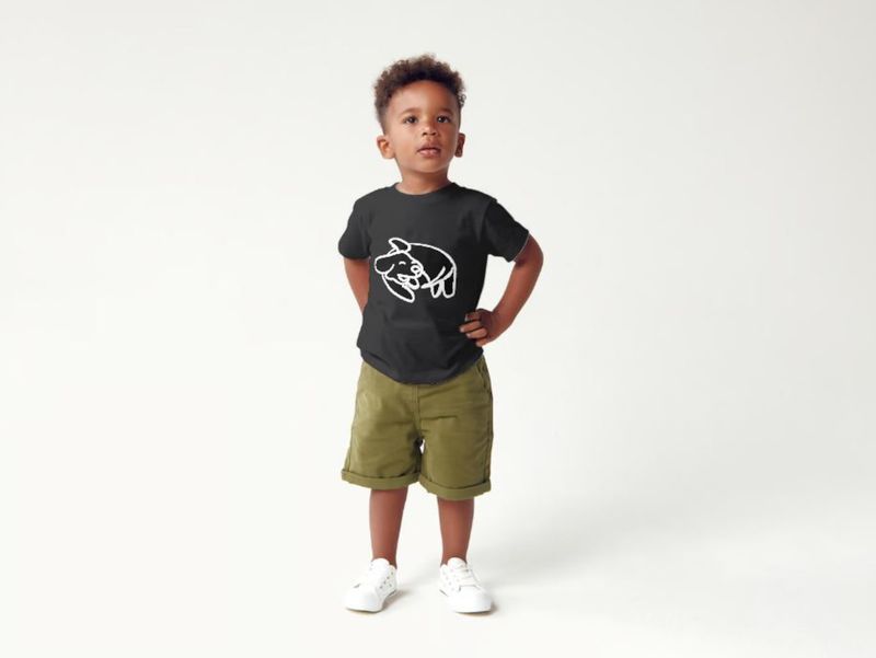 Awesome Dog T Shirt Toddler (Black)