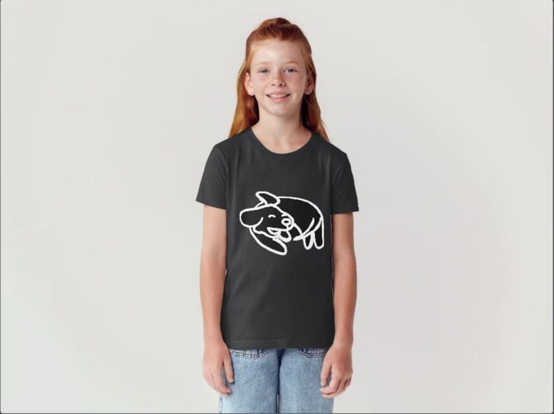 Awesome Dog T Shirt (Youth) (Black)