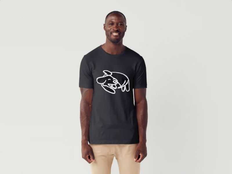 Awesome Dog T Shirt (Male) (Black)
