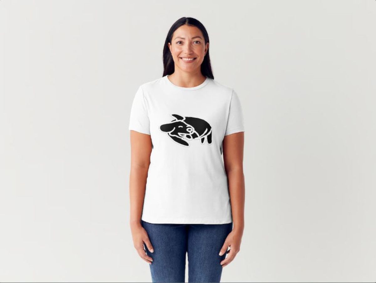 Awesome Dog T Shirt (Female) (White)