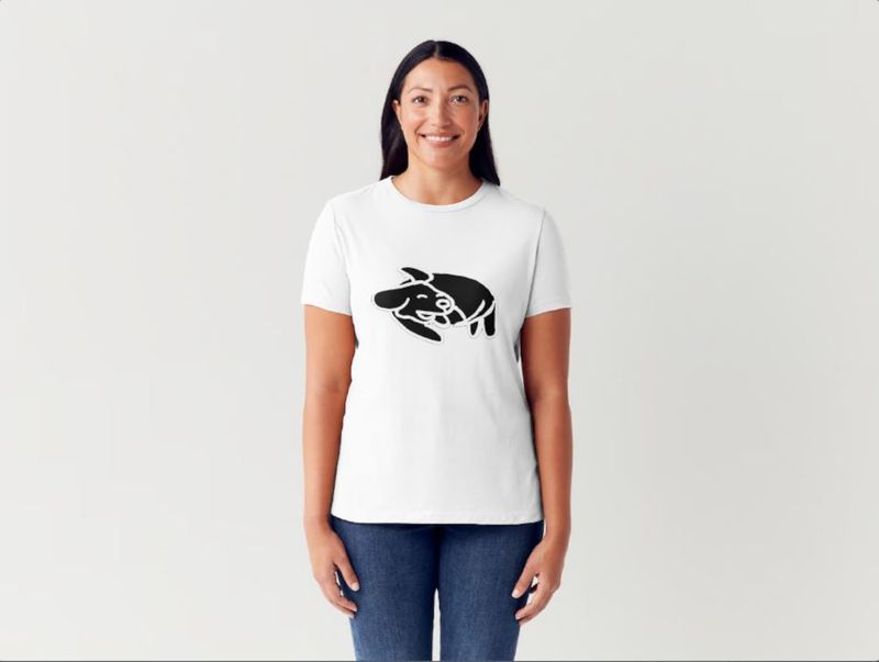 Awesome Dog T Shirt (Female) (White)