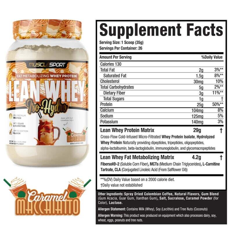 Musclesport LEAN WHEY ISO HYDRO™ GOURMET PROTEIN 2lb