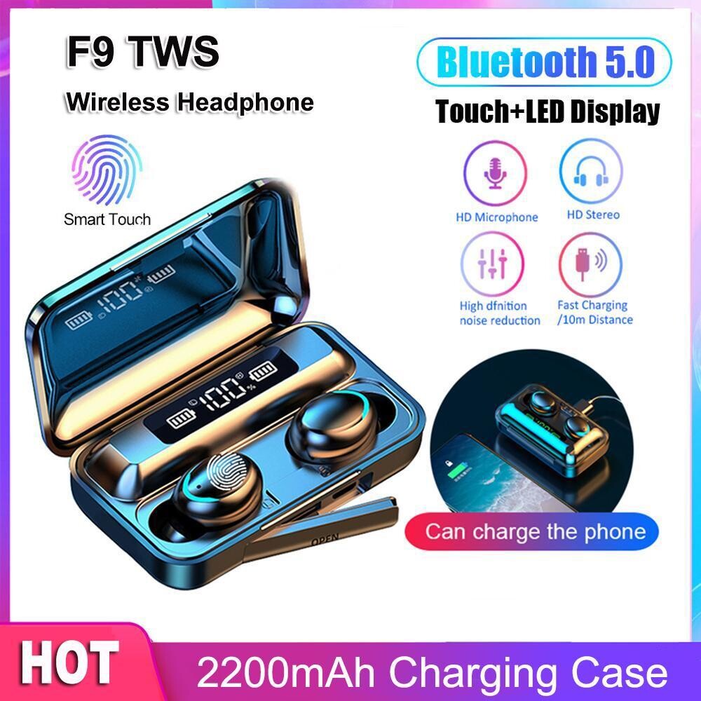 F9 Wireless Headphones Tws Bluetooth